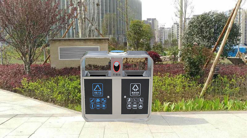 西安不銹鋼垃圾桶垃圾箱制作廠(chǎng)家案例